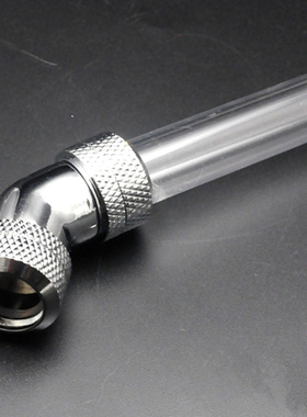 精品亚克力硬管10mmx14mm 45度双接头快拧 黄铜可拆卸 分体式水冷