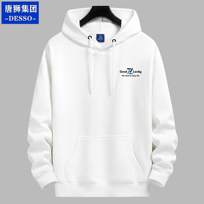 2025春秋新款卫衣男连帽重磅宽松大码冬季加绒加厚套头帽衫外套