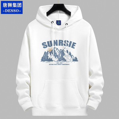 唐狮集团DESSO重磅卫衣男连帽青年潮牌百搭加绒宽松春秋冬厚外套