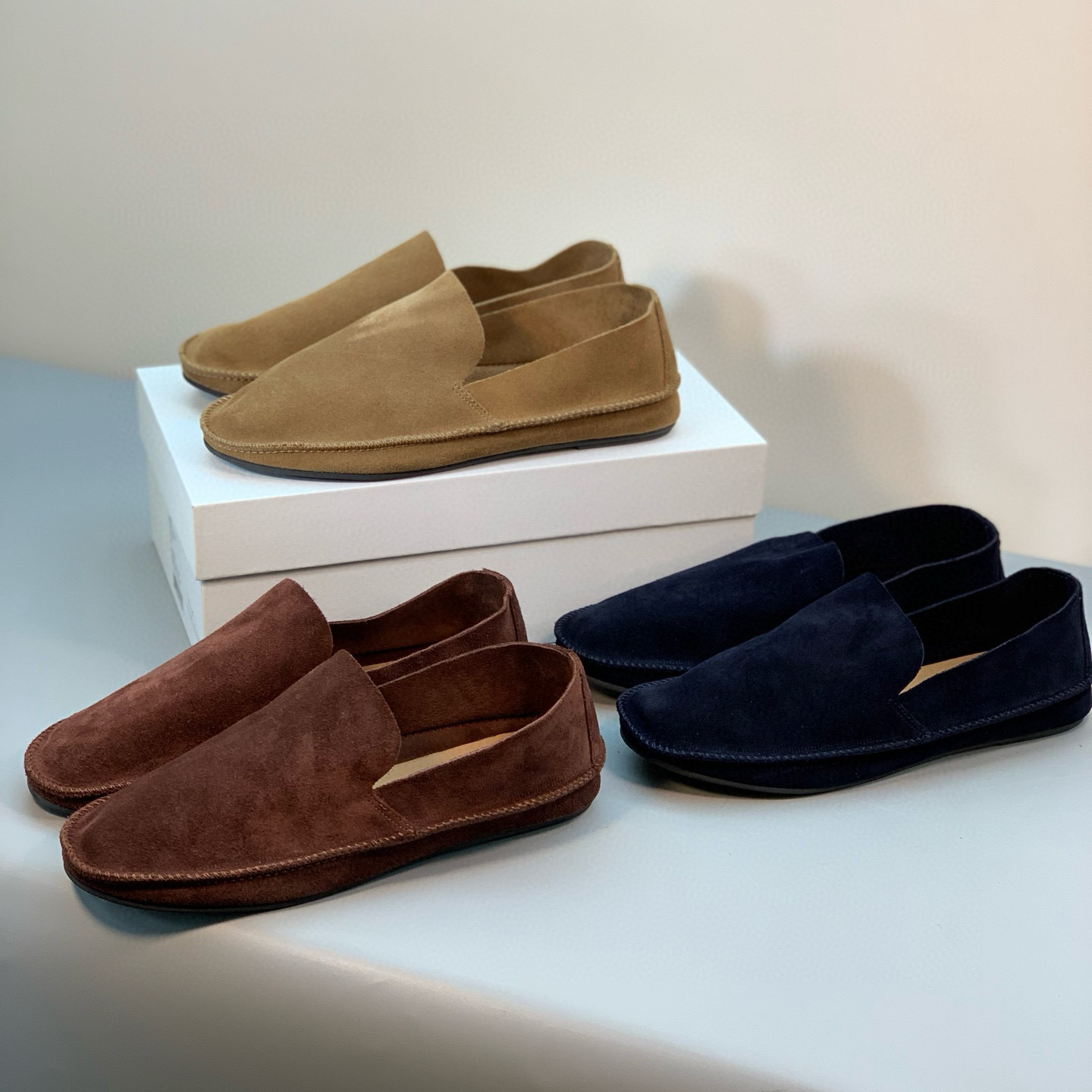 乐福鞋极简复古羊皮软底懒人女鞋