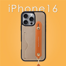 【头层牛皮】适用苹果16/15Promax手机壳新款支架挂绳腕带iPhone14/13/12女款男卡包真皮高级感轻奢全包防摔