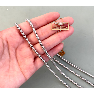 不锈钢包链子银色包带细包包背带链条斜挎包带链包带diy腋下包链