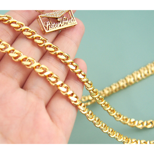 8字发财链条纯铜包链子包肩带链子单买包链条18K金色斜跨包链配件