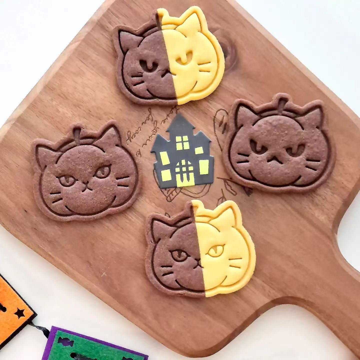 日式万圣节猫饼干模具卡通可爱表情南瓜曲奇切模套装烘焙工具家用