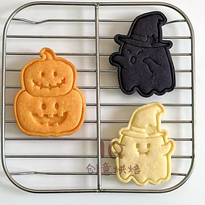 新款万圣节人气创意3D立体饼干曲奇模具南瓜 蝙蝠烘焙个体DIY家用