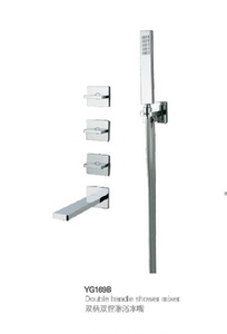 正品铜入墙三出水淋浴花洒套装 淋浴龙头YG169B专卖店