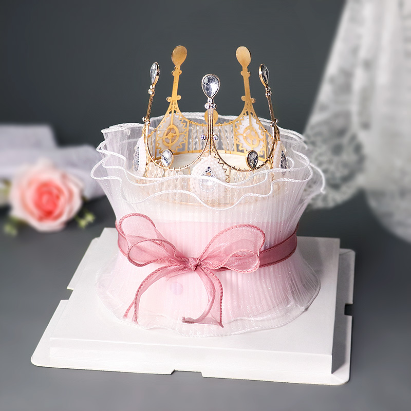 生日蛋糕装饰插件妈妈生日快乐蕾丝女神女王摆件插牌