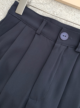 Dec2灰色西装裤女2022年秋季新款高腰直筒显瘦阔腿西服长裤子dec2