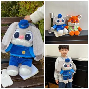 可爱卡通朱迪尼克儿童包包女生背包外出休闲毛绒疯狂动物城双肩包