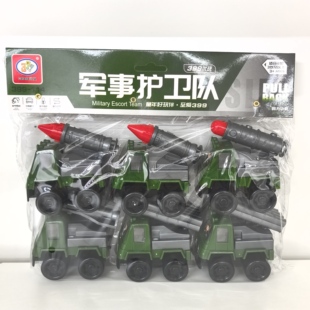 399回力军事护卫队玩具车关节可动仿真模型宝宝手拿四只六只装
