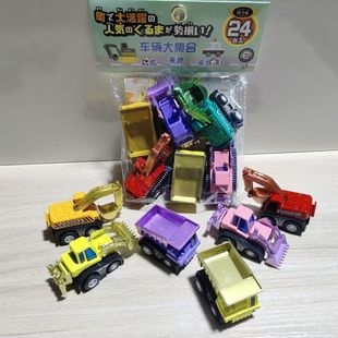 嘉信男孩合金回力工程玩具车挖掘机挖机推土机钻地车迷你小汽车