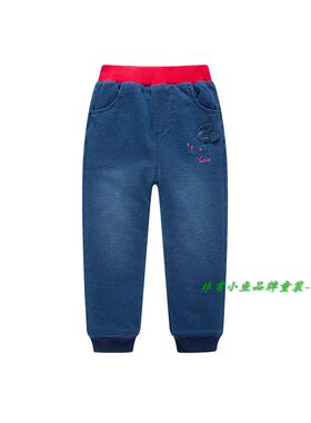 非常小鱼2018冬装童装38985女童仿牛仔棉裤夹棉裤100-140满百包邮