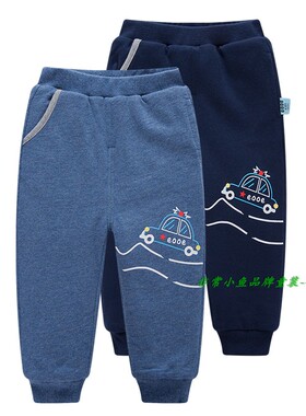非常小鱼2018冬装童装38736男童针织棉裤夹棉裤80-120满百包邮