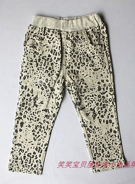 非常小鱼33513女童春秋纯棉针织长裤打底裤裤子90码包邮