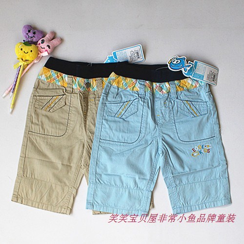 35.9！非常小鱼夏装34296男童纯棉梭织中裤裤子童装105-130