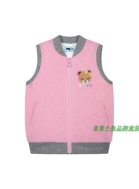 非常小鱼2017秋冬装27953女童针织马甲绒里上衣90-130满百包邮