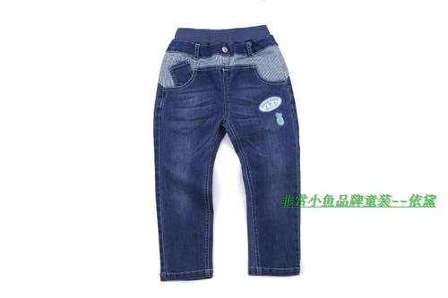 非常小鱼2017秋款童装37509男童牛仔长裤童裤子100-140满百包邮