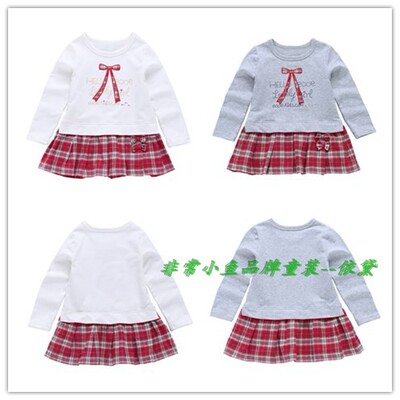 非常小鱼2018春款童装28163女童针织裙式上衣裙衫90-130满百包邮