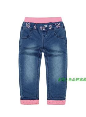 非常小鱼2017秋冬童装37911-2女童绒里双层裤子100-140满百包邮