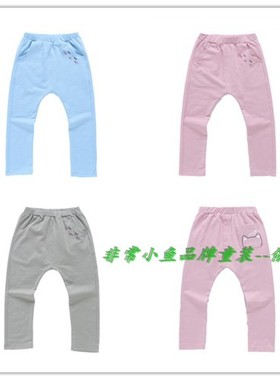 非常小鱼2018春款童装38166女童针织休闲童装裤子80-120满百包邮