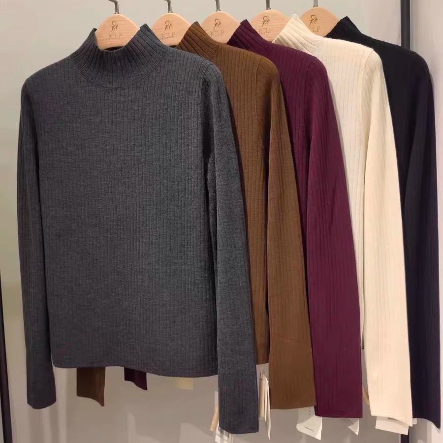 jc系列18针坑条羊毛针织衫女