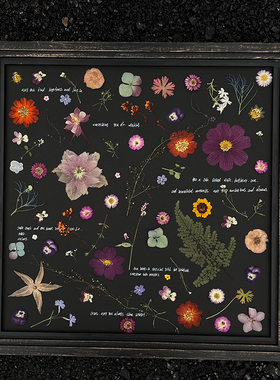 干花手工定制做旧名宿相框DIY礼物高级摆件咖啡店名宿轻奢装饰画