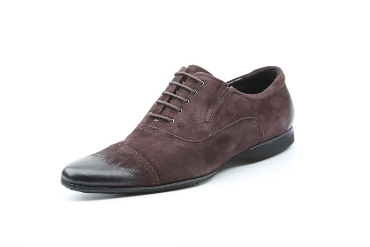 时尚牛猄皮男鞋商务休闲鞋手工制作低帮鞋牛津鞋三接头皮鞋播威