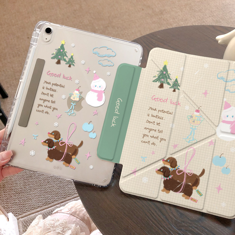 【2024x磁吸拆分】适用苹果ipadair4/5/6保护套平板pro11无笔槽防弯全包亚克力10.2寸十代竖屏支撑12.9保护壳