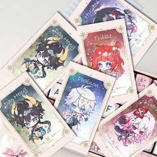 崩铁小卡12张二次元崩坏星穹铁道Q版黄金裔创意周边精美LOMO卡