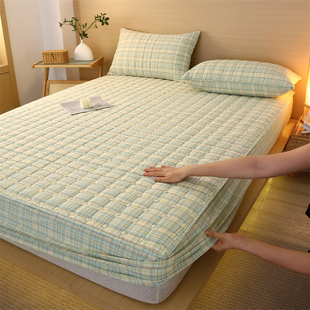 床笠单件加厚夹棉床罩180cm婴儿a类150x200儿童1米5床的四季通用