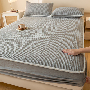 牛奶绒床笠加厚夹棉床罩套冬季加厚加绒保护套2025新款秋冬1米2