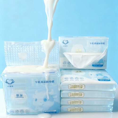 心语林牛乳保湿纸巾6层加厚加大