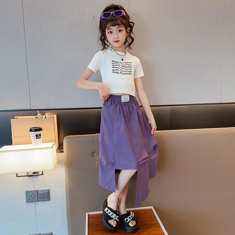 女大童裙子夏季初中学生2023新款洋气套装裙女夏装网红炸街连衣裙