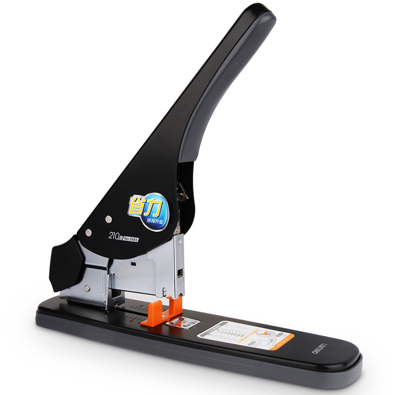 得力0485订书机办公用大号加厚省力型重型订书机订厚书多功能钉书机
