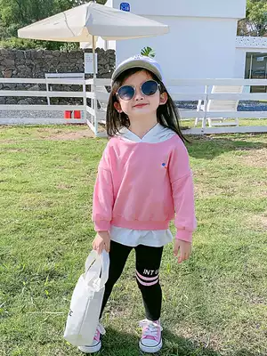 Yangmei children's clothing 2021 Autumn New Girls baby set foreign style leisure sports Net Red fashion suit