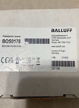 巴鲁夫BOS0178光电传感器，型号BOS 23K-PU