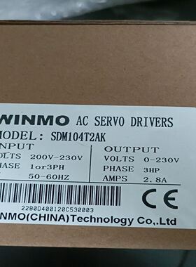 WINMO伺服驱动器SDM104T2AK，输入电压200-2
