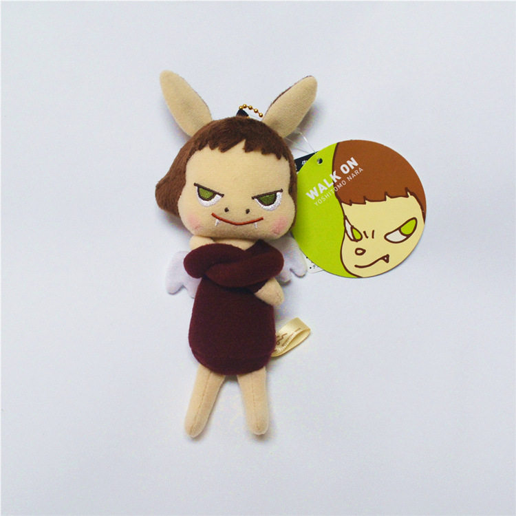 日单Nara奈良美智恶魔天使翅膀娃娃公仔玩偶毛绒玩具珠链挂件礼物图片