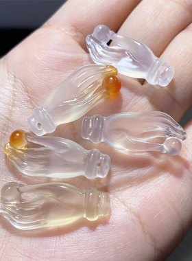 男女玉髓掌上明珠项坠