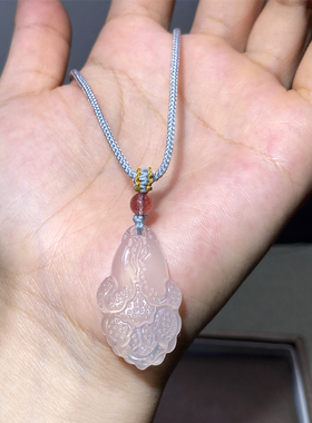 男女玉髓百财项坠天然