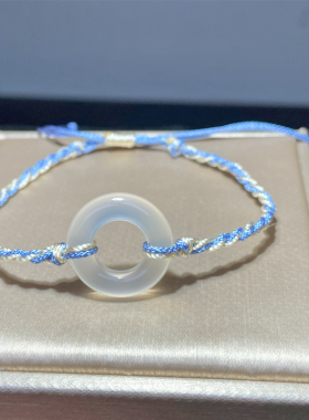 纤纤素原创面包圈玉髓手链