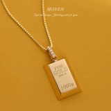 Ювелирное украшение, ожерелье, бриллиантовая инкрустация камня, небольшая подвеска, золото 750 пробы, легкий роскошный стиль, делается под заказ