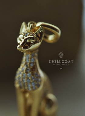 《我不是bastet》原创设计生活骄傲奢靡的猫锁骨项链男女同款中性