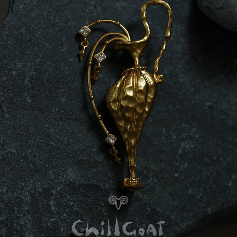 CHILLGOAT原创设计星星酒壶胸针别针吊坠设计师高级感高配镀金,饰品/流行首饰/时尚饰品新,耳环,淘宝优惠券,粉丝福利购,淘宝优惠卷