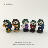 猫小礼物 饰小摆件偷柿子日式 窃宝精灵 可爱小偷猫治愈系桌面装