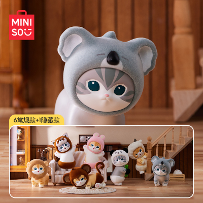 猫福珊猫咪动物派对盲盒名创优品