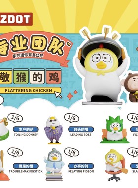 新品PLZDOT小刘鸭专业团队系列MINI盲盒潮玩手办摆件礼物周边公仔