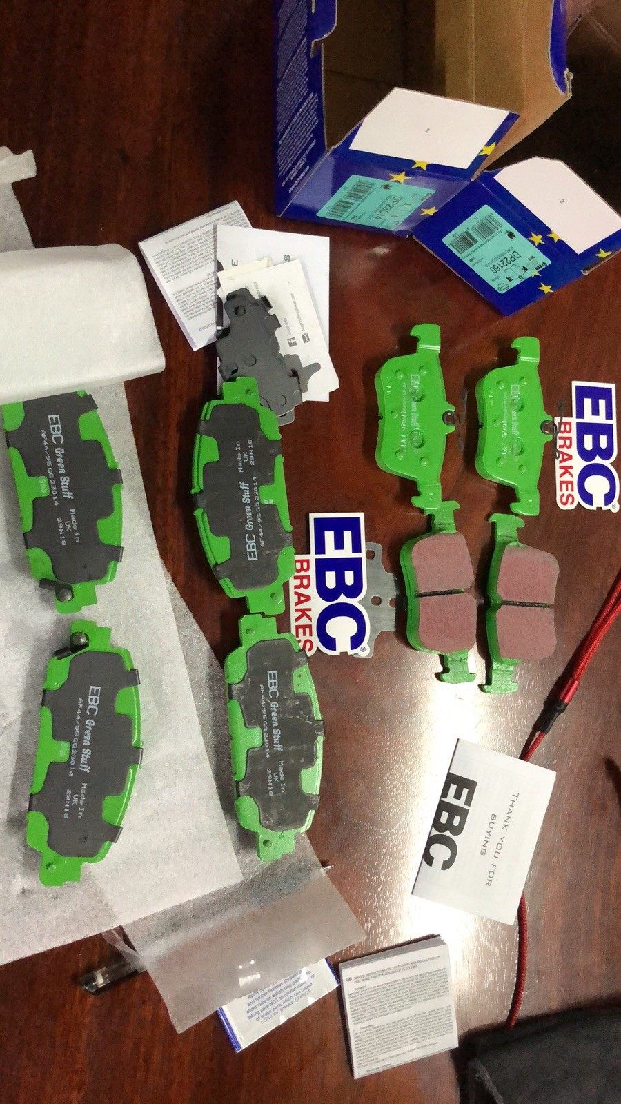 PPK英国EBC 十代思域 前后绿皮 改装刹车片.650度 0.46摩擦系数