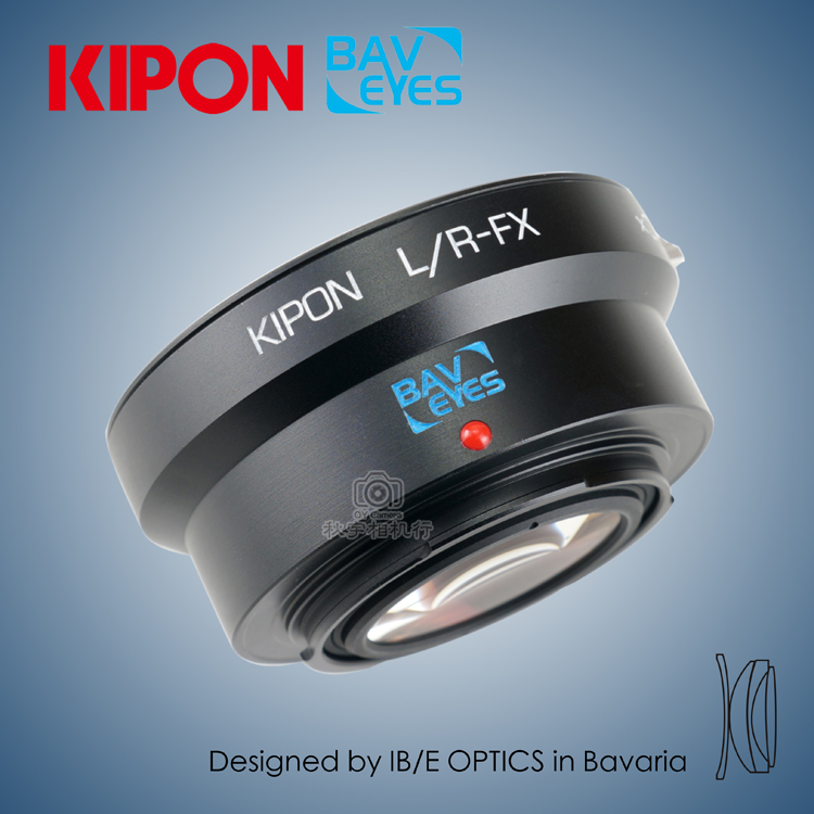 德国设计 KIPON Baveyes 减焦增光转接环 L/R-FX 徕卡R转富士