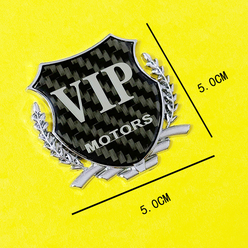 VIP汽车用品麦穗真碳纤金属立体车标贴标贴车窗侧窗3D立体金属贴